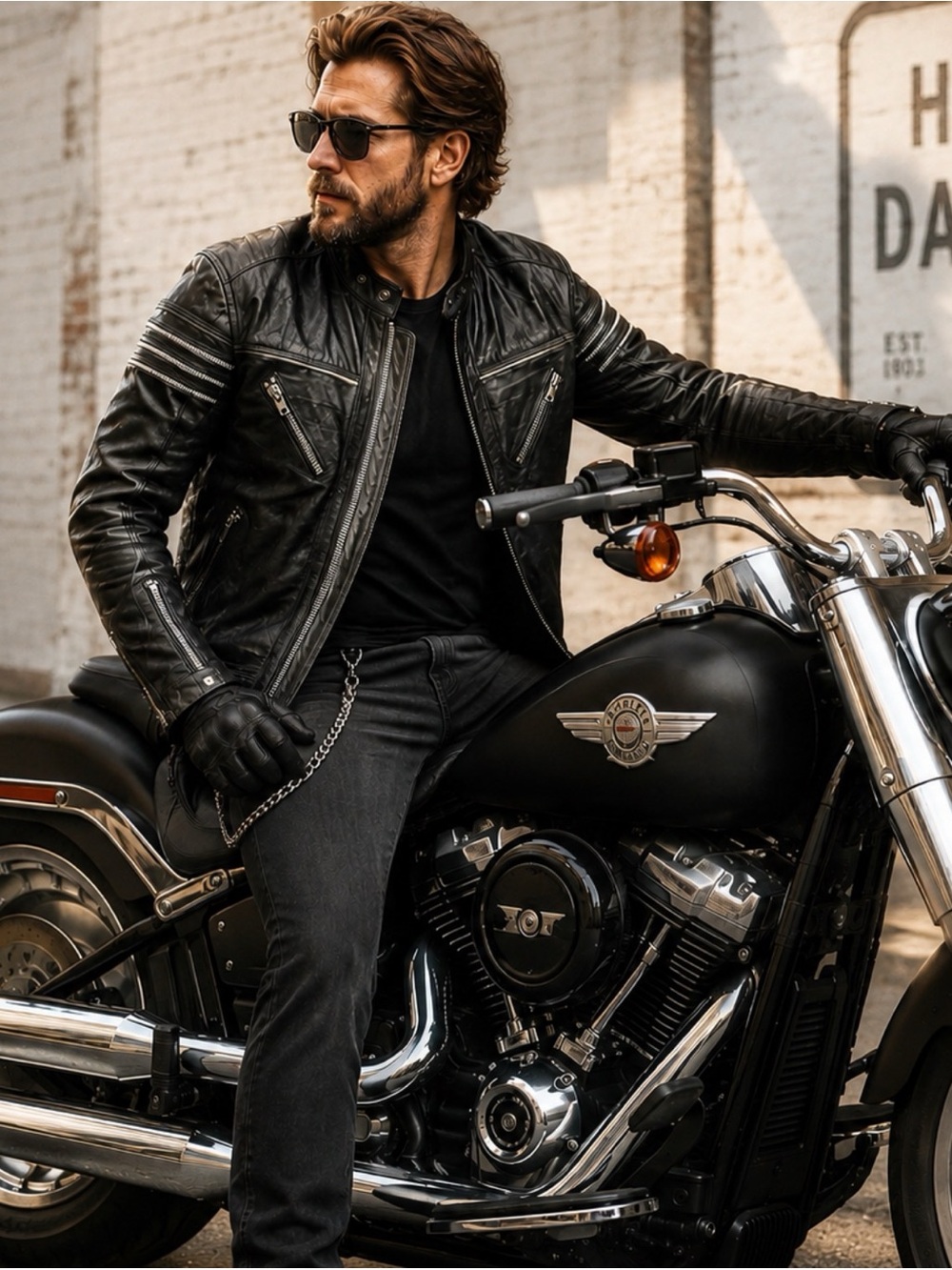 Diesel Black Leather Moto Jacket